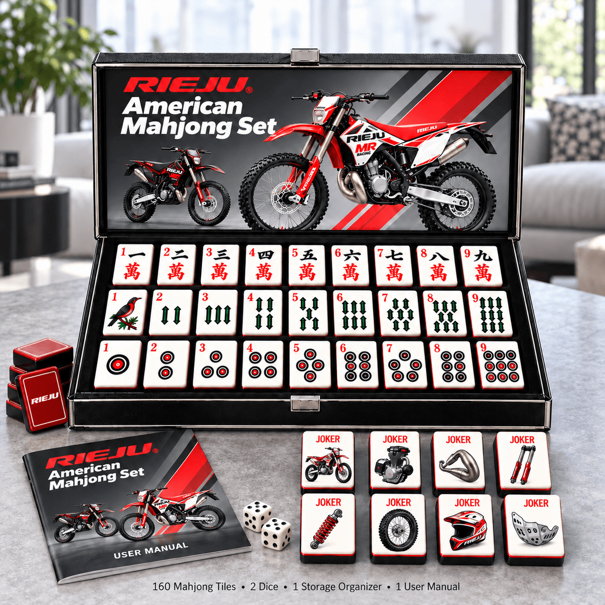 Premium REJ Mahjong Tiles Set TTMH
