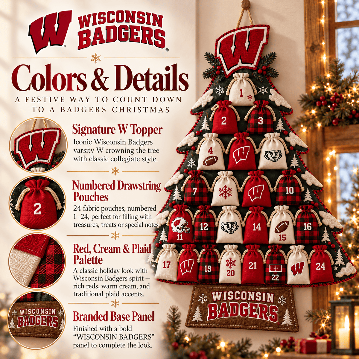 Premium WBG Christmas Tree Countdown Calendar TNSM