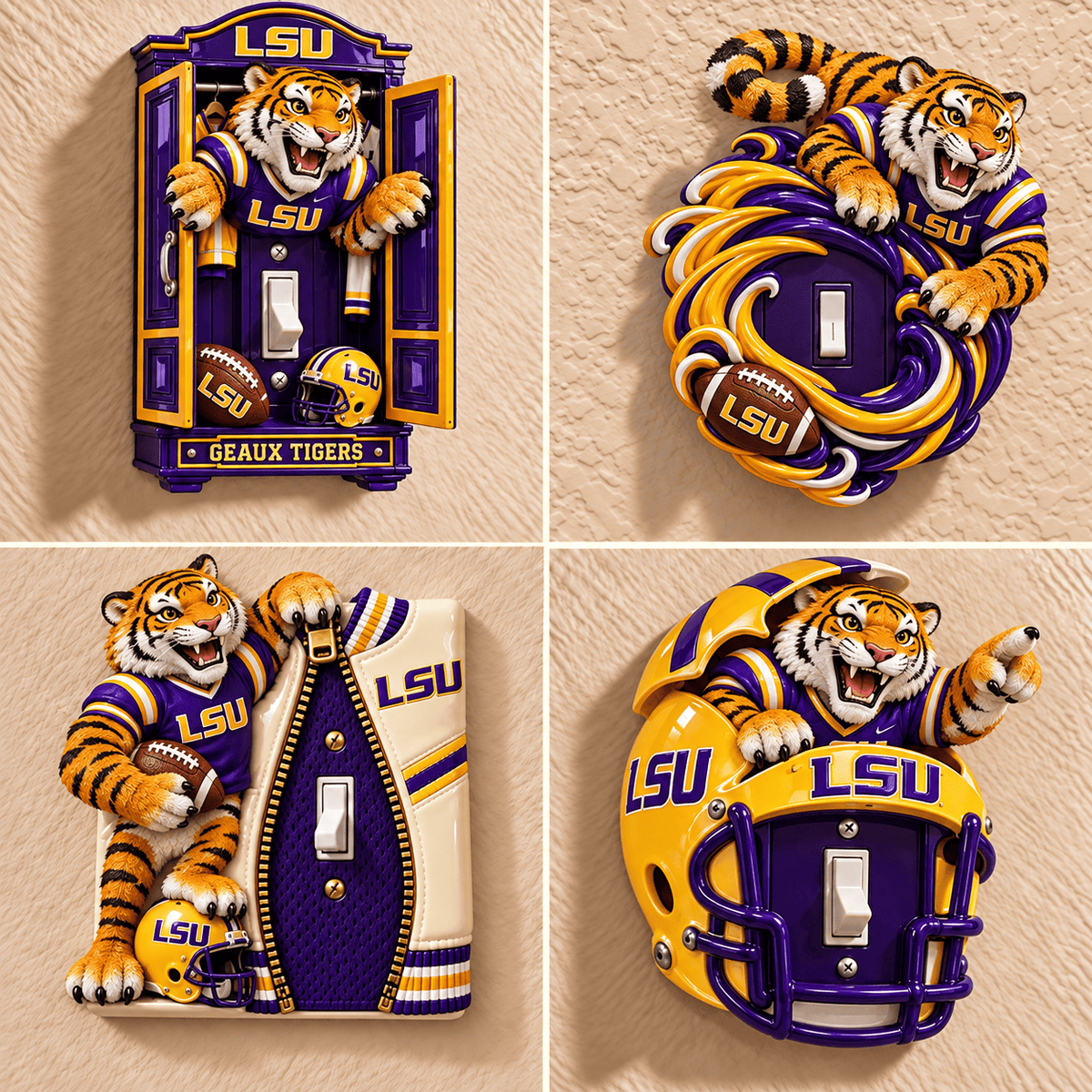 LSU 3D printed switch cover set DNBN