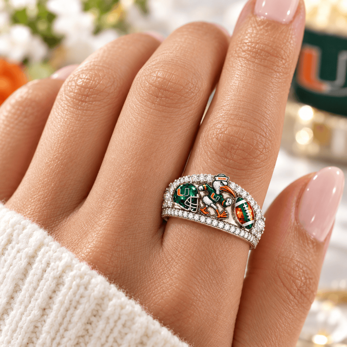 MHC Premium Charm Pavé Statement Ring NTNA