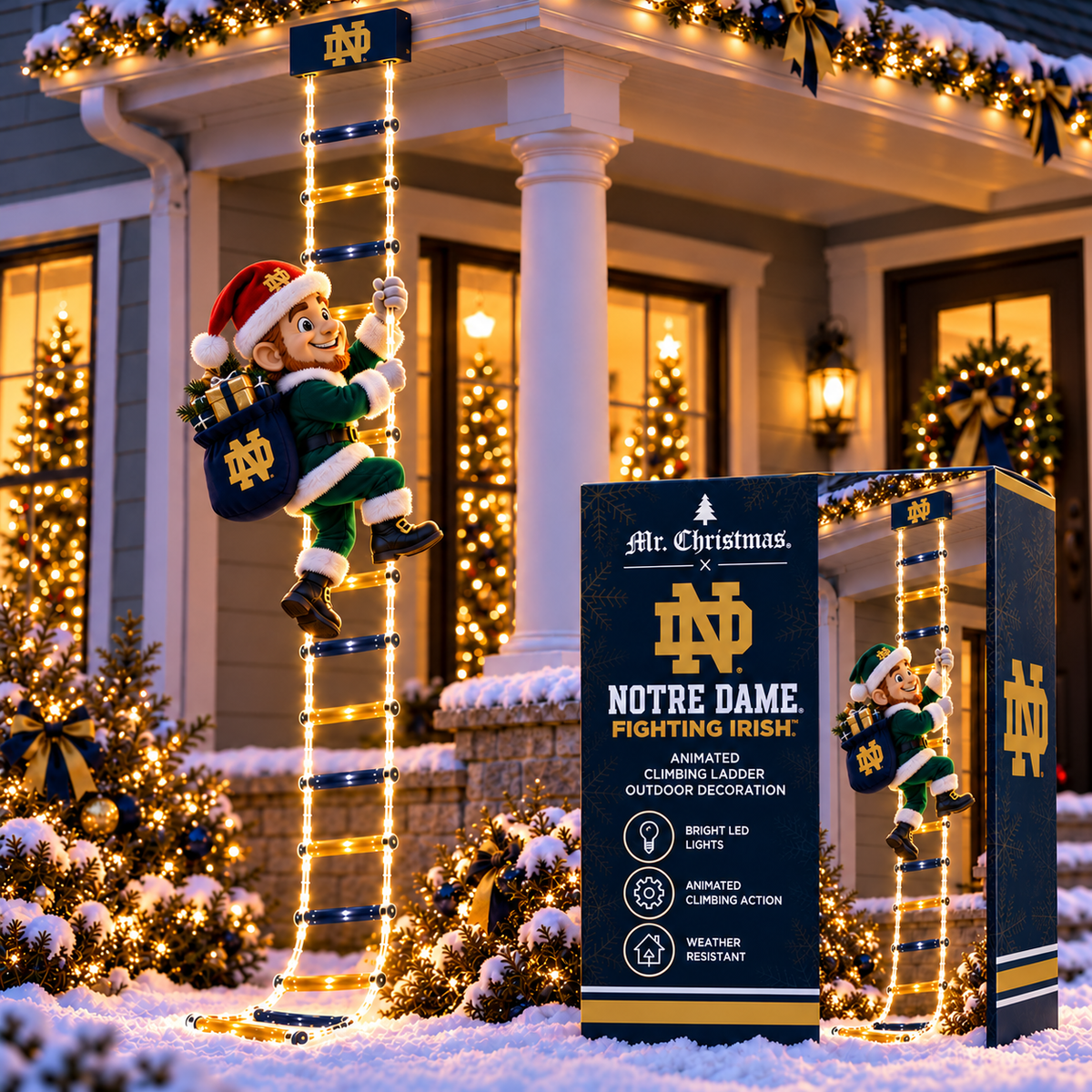 NDFI Animated Climbing Ladder Christmas Decoration BMD