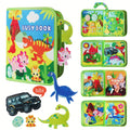 Dinosaur Busy Book, suitable for 1-3 year old children, Montessori toy busy board, birthday gifts for boys and girls