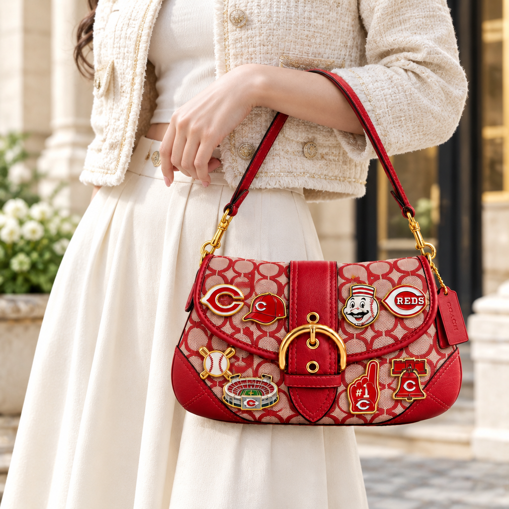 Cincinnati Reds Soho Bag With Charm