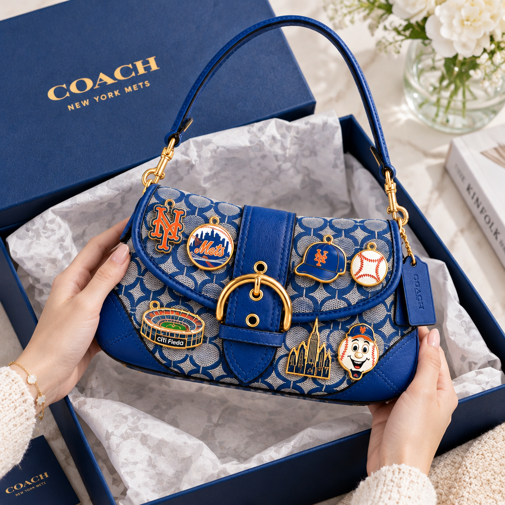 New York Mets Soho Bag With Charm