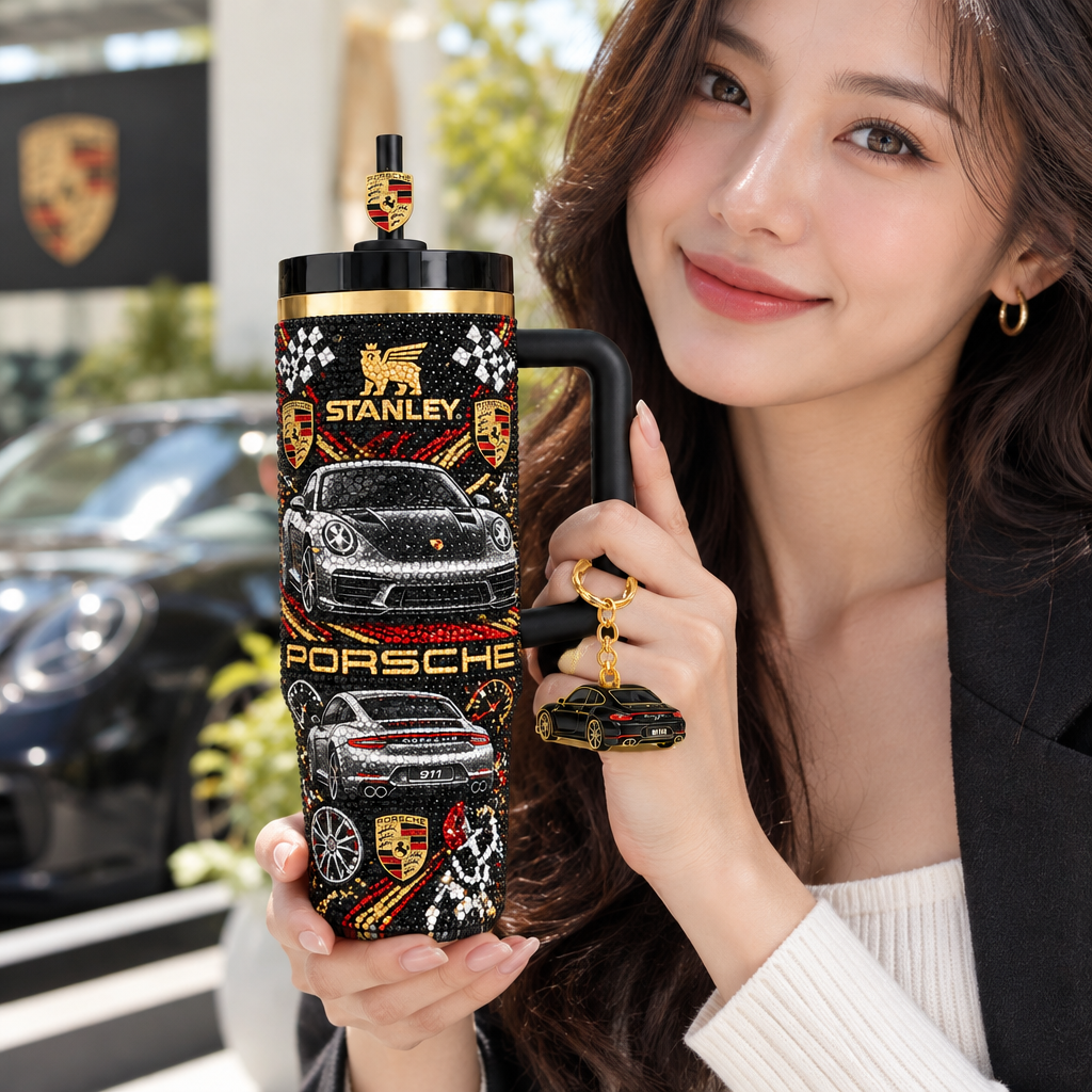 Porsche 40oz Tumbler With Handle TTNL